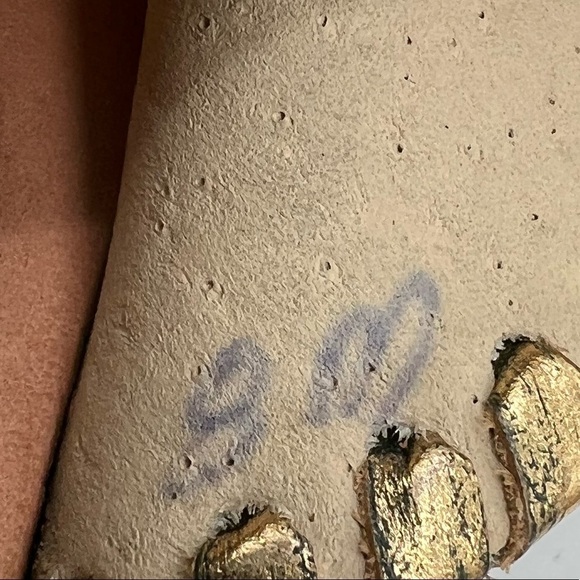 Jack Rogers Green Gold T-Strap Flay Sandals Size 8 Women's - Picture 4 of 9